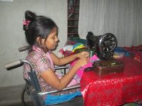 Dipali Supporting her family with knitting machine