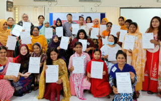 25 women entrepreneurs with disabilities with certificate after 3 day training